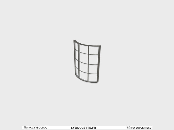 Sims 4 — Aurore - Grid short window by Syboubou — Grid window for short wall height. Depending of the curve, it will