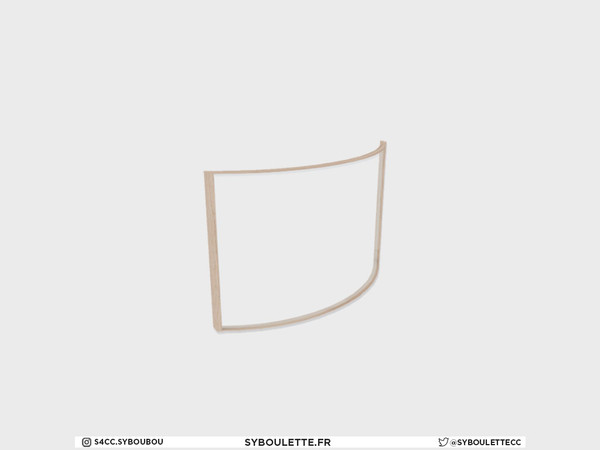 Sims 4 — Aurore - Plain medium window by Syboubou — Plain window for medium wall height. Depending of the curve, it will
