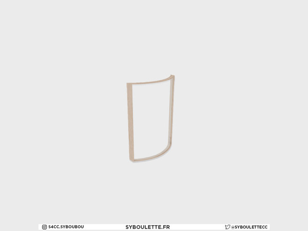 Sims 4 — Aurore - Plain short window by Syboubou — Plain window for short wall height. Depending of the curve, it will