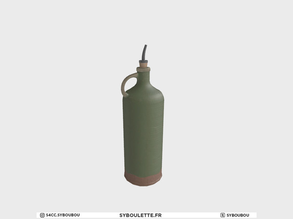 Sims 4 — Millennial - Olive oil by Syboubou — This is a ceramic olive oil clutter.