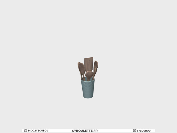Sims 4 — Millennial - Utensils pot by Syboubou — This is a utensils pots to clutter the kitchen in a fun and colorful way