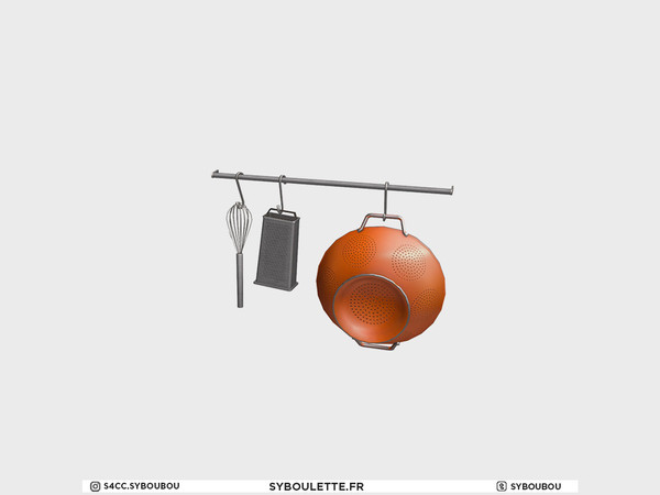 Sims 4 — Millennial - Utensils rack by Syboubou — This is a wall rack with useful tools for cooking :