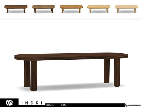 Sims 4 — Indri Dining Table by wondymoon — - Indri Dining Room - Dining Table - Wondymoon|TSR - Creations'2022