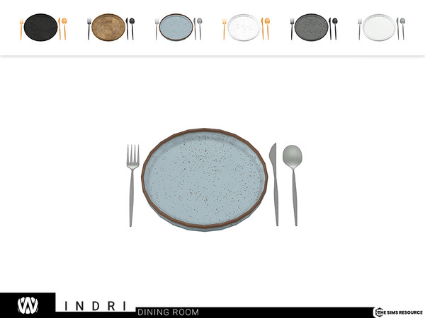 Sims 4 — Indri Place Setting by wondymoon — - Indri Dining Room - Place Setting - Wondymoon|TSR - Creations'2022