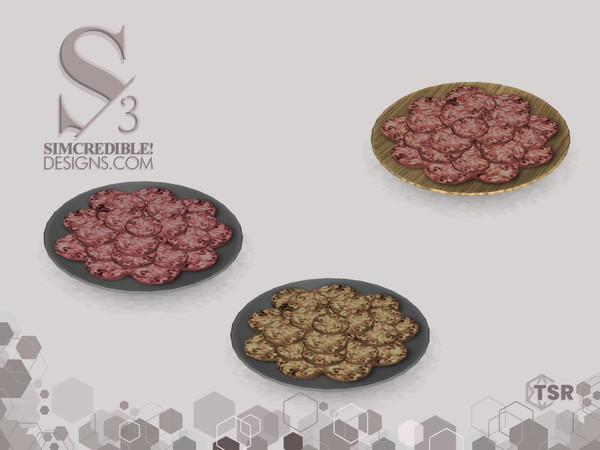 Sims 3 — Fine Flavours Salami Tray by SIMcredible! — SIMcredibledesigns.com