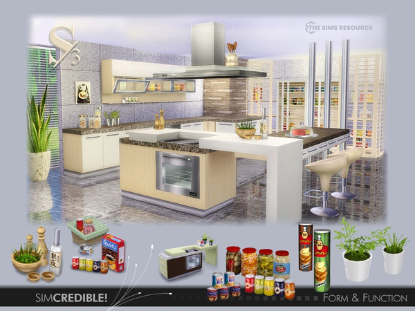 Sims 3 — Form and Function Kitchen I by SIMcredible! — Bringing to your sims the Form and Function collection, a pantry