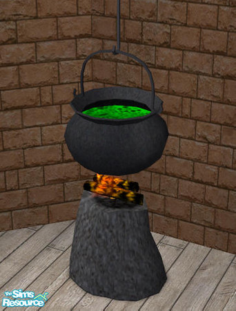 Sims 2 — Boiling Potion - Mesh by NoFrills — This is a fireplace actually, but it's not in build mode. It can be found