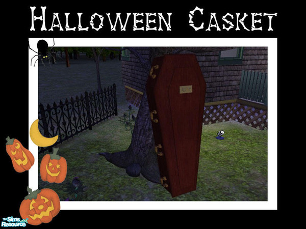 Sims 2 — Halloween Casket by Shakeshaft — Part of a set of Caskets and Graves to decorate your sim cemeteries....also 2