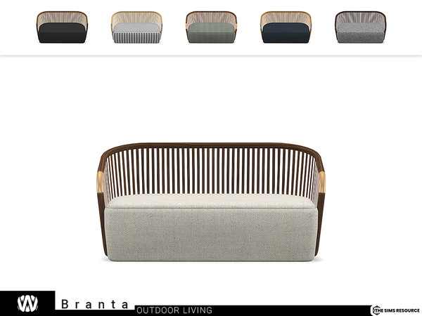 Sims 4 — Branta Loveseat by wondymoon — - Branta Outdoor Living - Loveseat - Wondymoon|TSR - Creations'2022