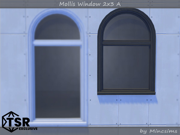 Sims 4 — Mollis Window 2x3 A by Mincsims — Basegame Compatible 8 swatches for Short Wall
