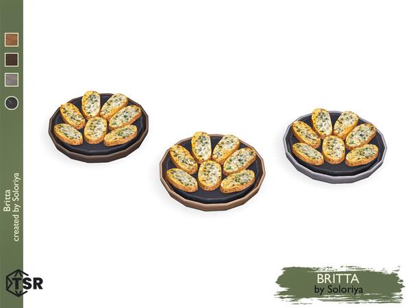 Sims 4 — Britta. Bread by soloriya — Decorative bread. Part of Britta set. 3 color variations. Category: Decorative -