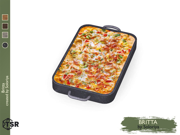 Sims 4 — Britta. Casserole by soloriya — Decorative casserole. Part of Britta set. 1 color variation. Category: