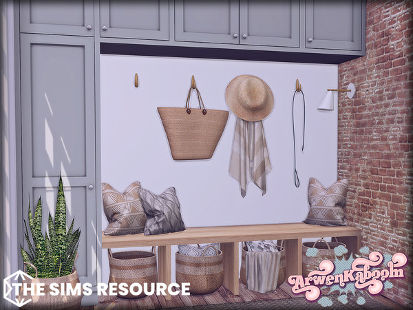 Sims 4 — Innaley by ArwenKaboom — New hallway sets to make first steps into the house feel warm and welcoming. Find all