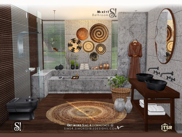 Sims 4 — Mix It Extras [web transfer] by SIMcredible! — Time for new bathroom accents, modern lamps, vases and more to