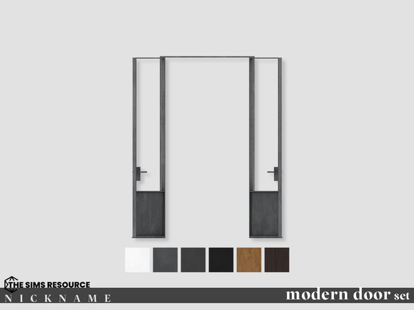 Sims 4 — modern door windows set_double open door M by NICKNAME_sims4 — modern door windows set 12 package files. modern