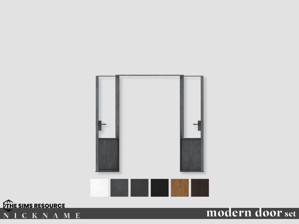Sims 4 — modern door windows set_double open door S by NICKNAME_sims4 — modern door windows set 12 package files. modern