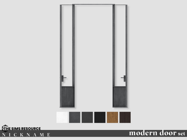 Sims 4 — modern door windows set_double open door T by NICKNAME_sims4 — modern door windows set 12 package files. modern
