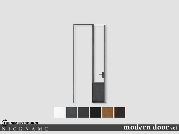 Sims 4 — modern door windows set_single open door M by NICKNAME_sims4 — modern door windows set 12 package files. modern