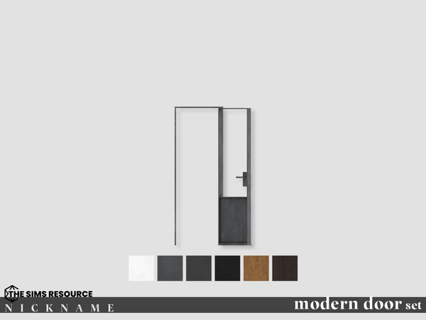Sims 4 — modern door windows set_single open door S by NICKNAME_sims4 — modern door windows set 12 package files. modern