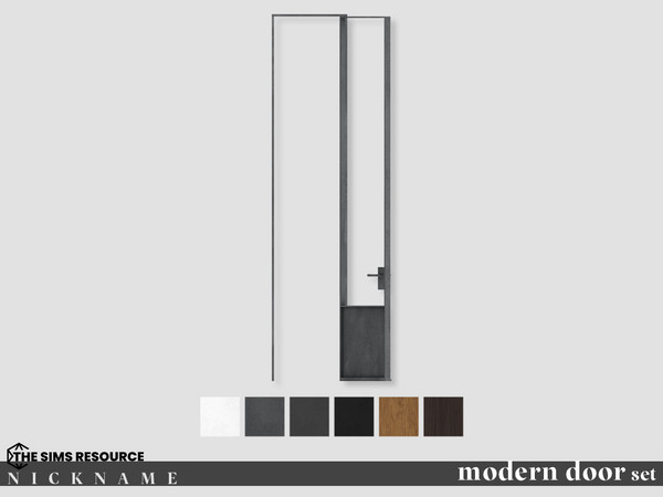 Sims 4 — modern door windows set_single open door T by NICKNAME_sims4 — modern door windows set 12 package files. modern