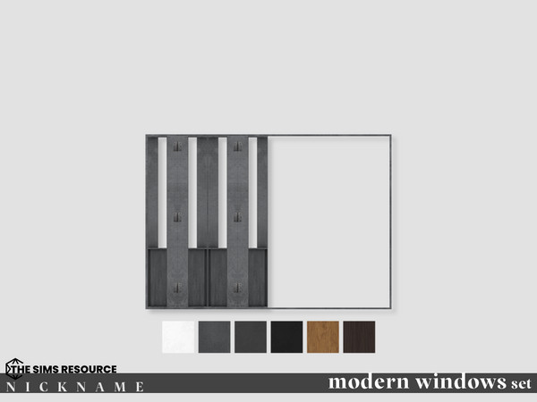 Sims 4 — modern door windows set_folding window4x3 by NICKNAME_sims4 — modern door windows set 12 package files. modern
