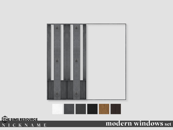 Sims 4 — modern door windows set_folding window4x4 by NICKNAME_sims4 — modern door windows set 12 package files. modern