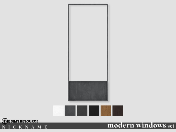Sims 4 — modern door windows set_window2x5 by NICKNAME_sims4 — modern door windows set 12 package files. modern door