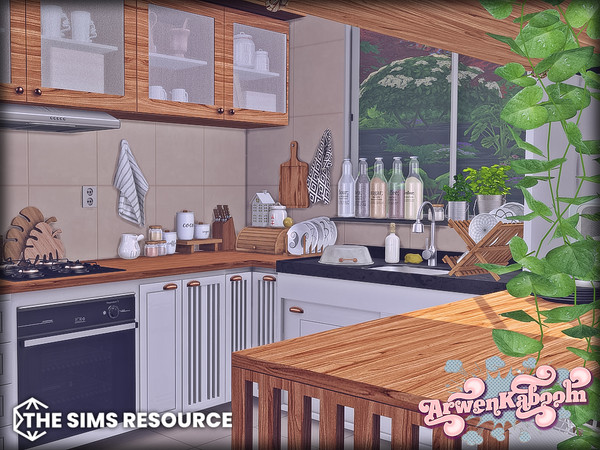 Sims 4 — Arran Kitchen 1/5 by ArwenKaboom — Modern kitchen for your simmies. It has all that one kitchen needs in this 5