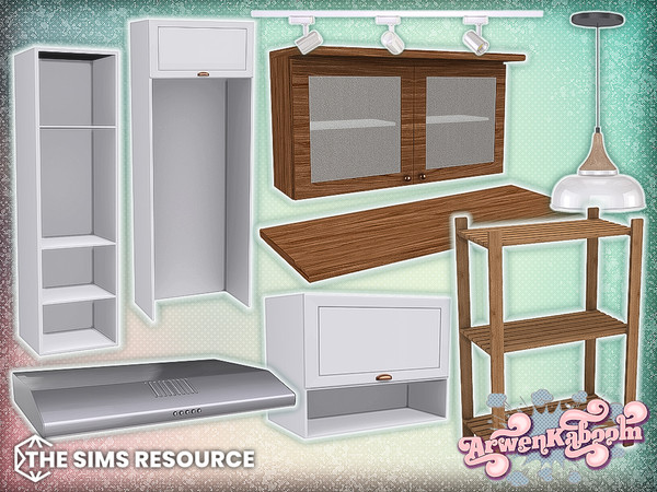 Sims 4 — Arran Kitchen 3/5 by ArwenKaboom — Modern kitchen for your simmies. It has all that one kitchen needs in this 5
