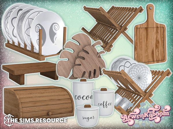 Sims 4 — Arran Kitchen 4/5 by ArwenKaboom — Modern kitchen for your simmies. It has all that one kitchen needs in this 5