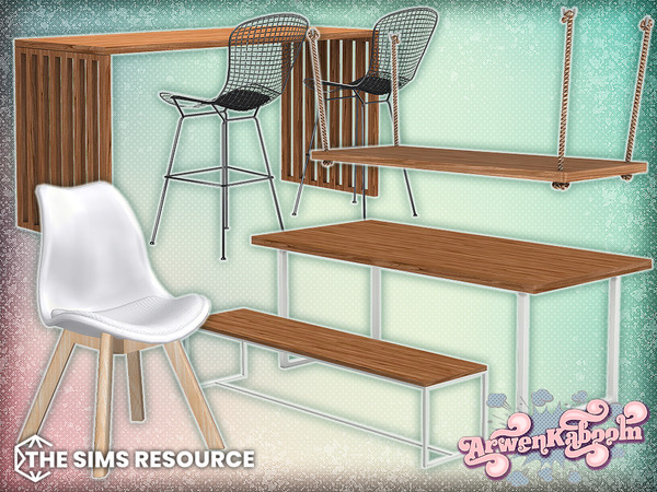 Sims 4 — Arran Kitchen 2/5 by ArwenKaboom — Modern kitchen for your simmies. It has all that one kitchen needs in this 5