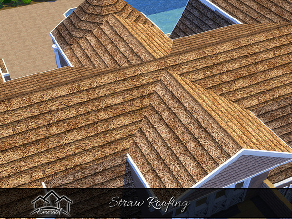 Sims 4 — strawroofing_1 by Emerald — Straw Roofing can make your home look noteworthy.