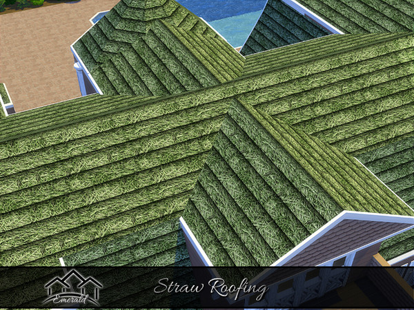 Sims 4 — strawroofing_2 by Emerald — Straw Roofing can make your home look noteworthy.