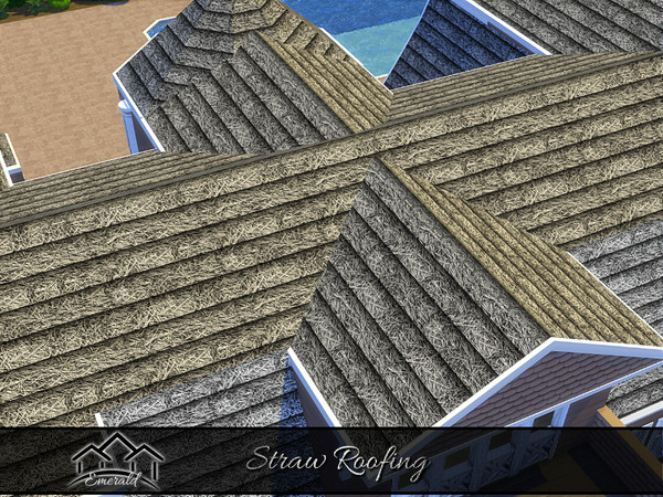 Sims 4 — strawroofing_3 by Emerald — Straw Roofing can make your home look noteworthy.