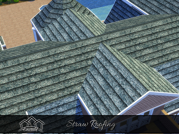 Sims 4 — strawroofing_4 by Emerald — Straw Roofing can make your home look noteworthy.