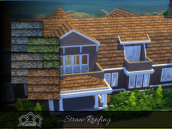 Sims 4 — Straw Roofing by Emerald — Straw Roofing can make your home look noteworthy.