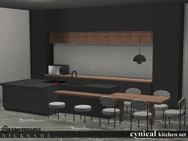 Sims 4 — cynical kitchen set by NICKNAME_sims4 — cynical kitchen set 10 package files. cynical kitchen set_counter