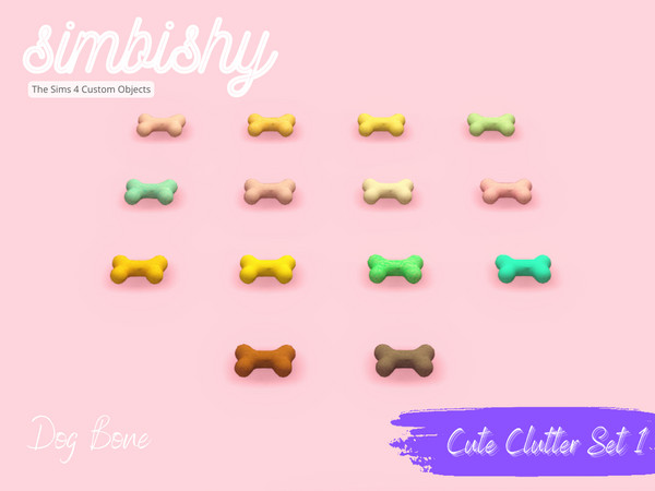 Sims 4 — Cute Clutter - Dog Bone by simbishy — A dog bone plushie for your doggie.