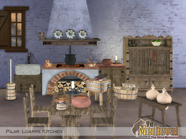 Sims 4 — Ye Medieval Loarre Kitchen by Pilar — Ye Medieval Loarre Kitchen