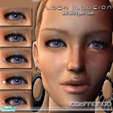 Sims 2 — Lash Illusion Set by IcedMango — 2 kinds of eyelashes- comes in Natural and Long Size the long Size comes with 3