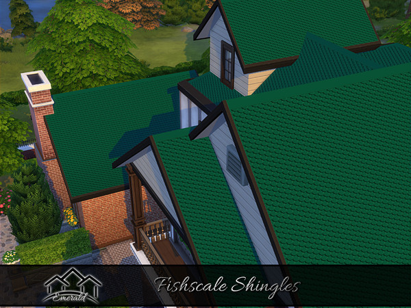 Sims 4 — Fishscale Shingles 2 by Emerald — Beautiful and versatile style.