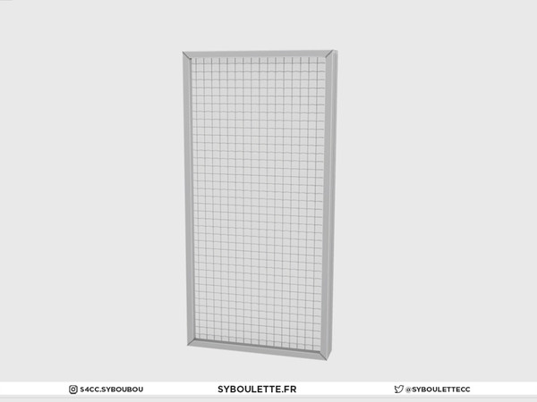 Sims 4 — Highschool Classroom - Window (1 tile) by Syboubou — Window with reinforced wired glass.
