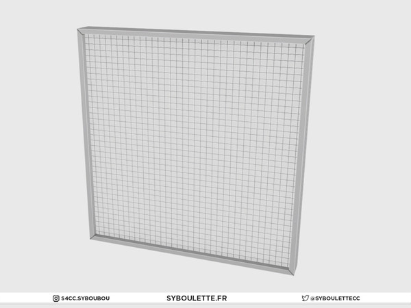 Sims 4 — Highschool Classroom - Window (2 tiles) by Syboubou — Window with reinforced wired glass.