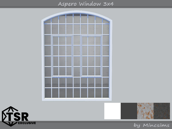 Sims 4 — Aspero Window 3x4 by Mincsims — 3 tiles, medium wall 4 swatches