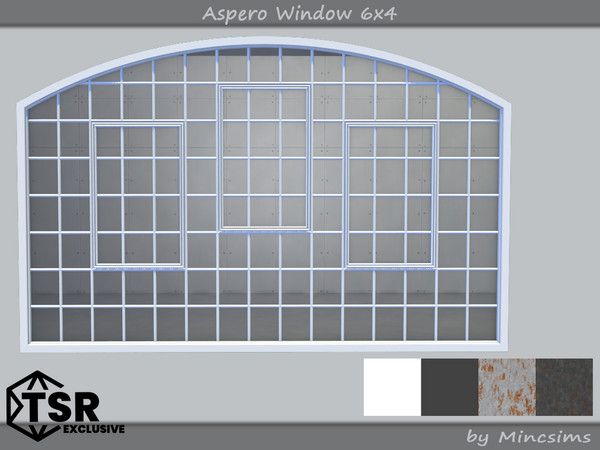 Sims 4 — Aspero Window 6x4 by Mincsims — 6 tiles, medium wall 4 swatches