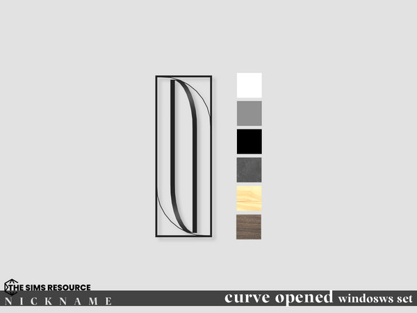 Sims 4 — curve windosws set_opened 1x3 by NICKNAME_sims4 — curve windosws set_opened 10 package files. curve windosws