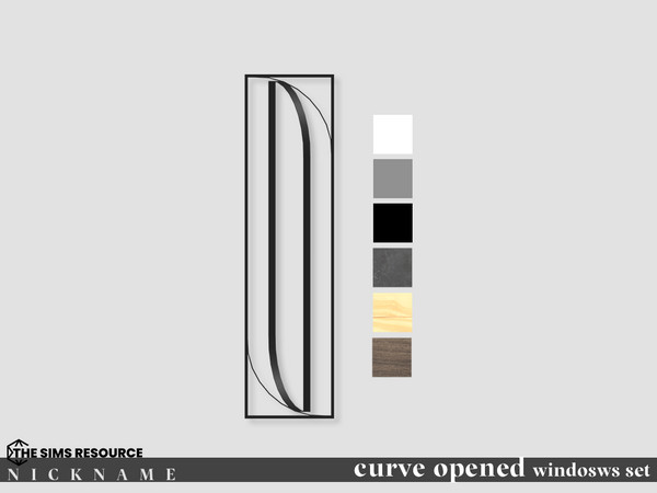 Sims 4 — curve windosws set_opened 1x4 by NICKNAME_sims4 — curve windosws set_opened 10 package files. curve windosws