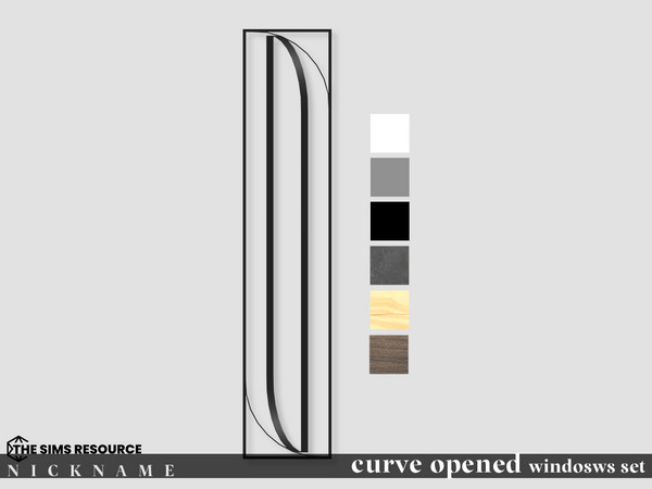 Sims 4 — curve windosws set_opened 1x5 by NICKNAME_sims4 — curve windosws set_opened 10 package files. curve windosws
