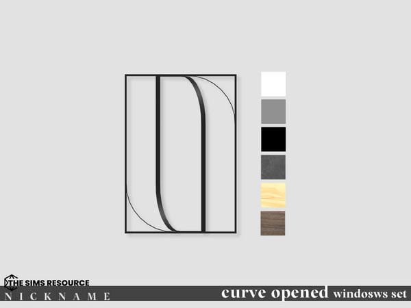 Sims 4 — curve windosws set_opened 2x3 by NICKNAME_sims4 — curve windosws set_opened 10 package files. curve windosws