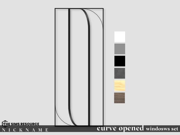 Sims 4 — curve windosws set_opened 2x5 by NICKNAME_sims4 — curve windosws set_opened 10 package files. curve windosws